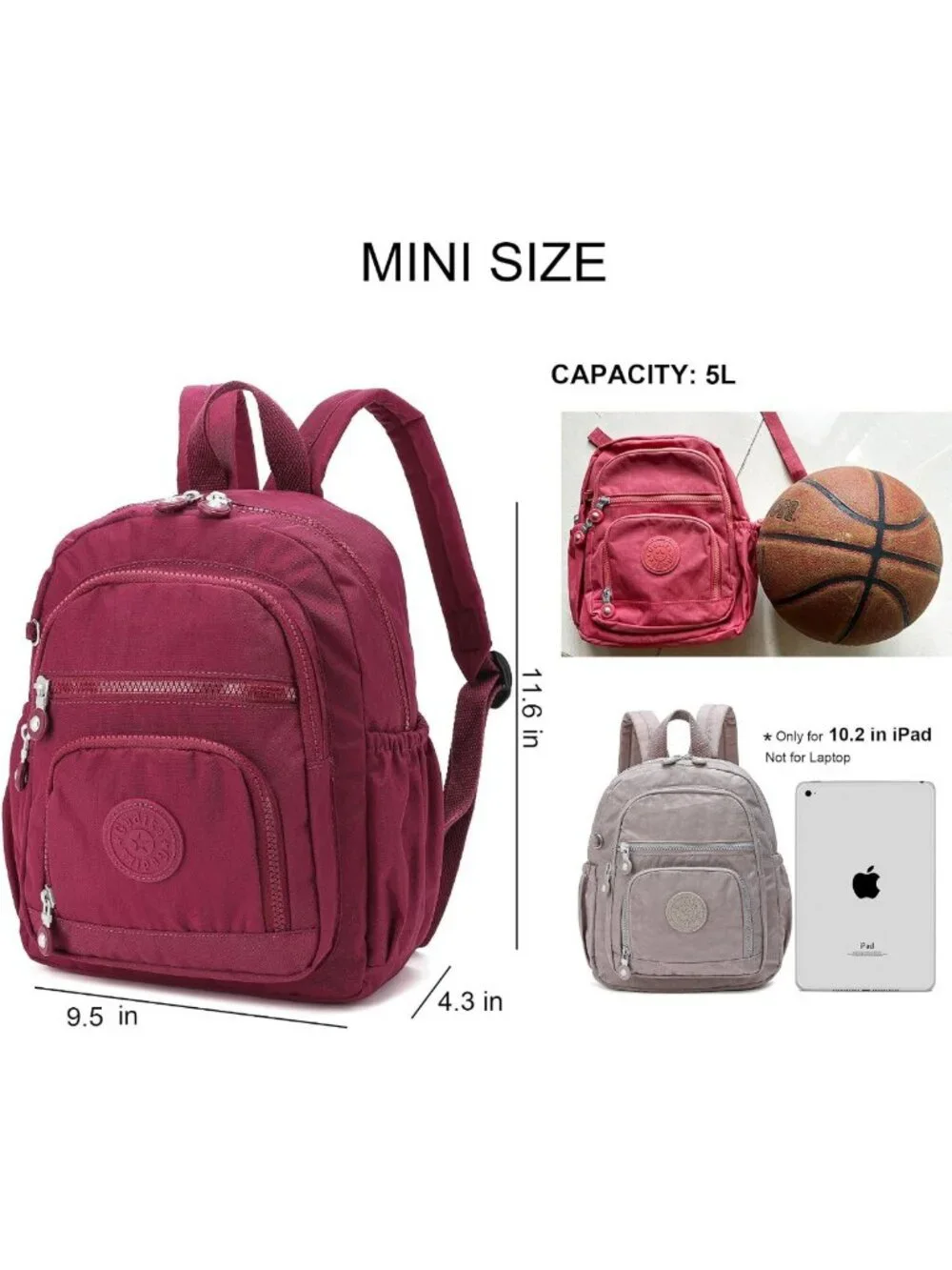 Waterproof Mini Hiking Backpack Purse for Travel - Unisex 5L Daypack